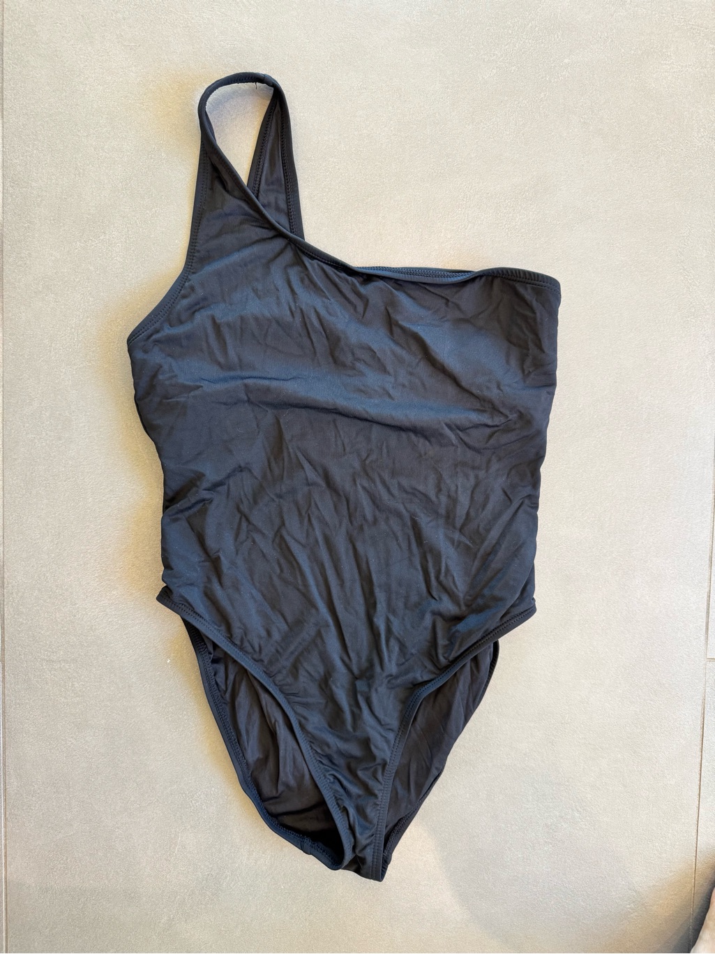 Andie Black One-Shoulder Swimwear